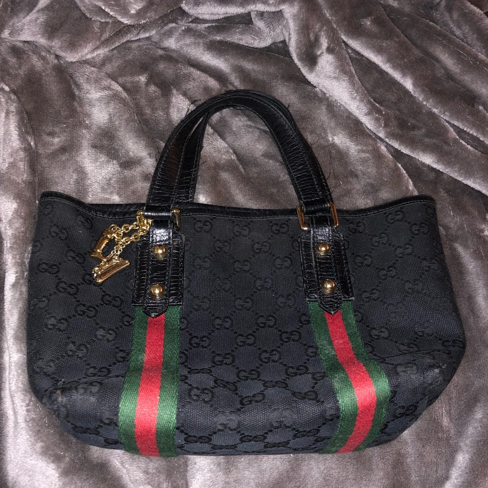 Mini black Gucci purse